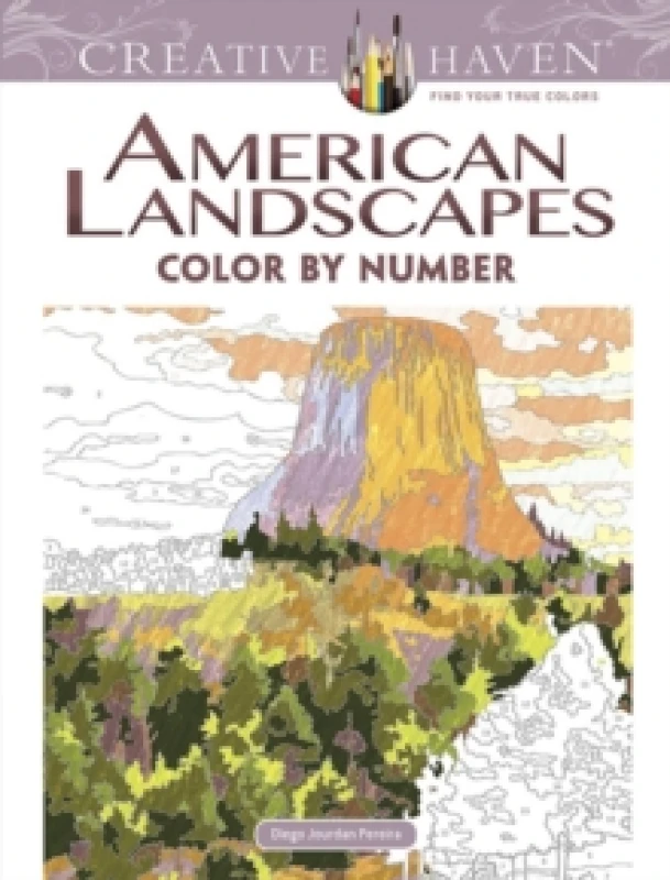 Image of Creative Haven American Landscapes Color by Number Coloring Book. Paperback. By Diego Pereira Books