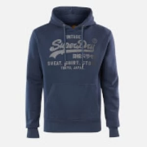 image of Superdry Mens Shirt Shop Bonded Hoodie - Lauren Navy - L