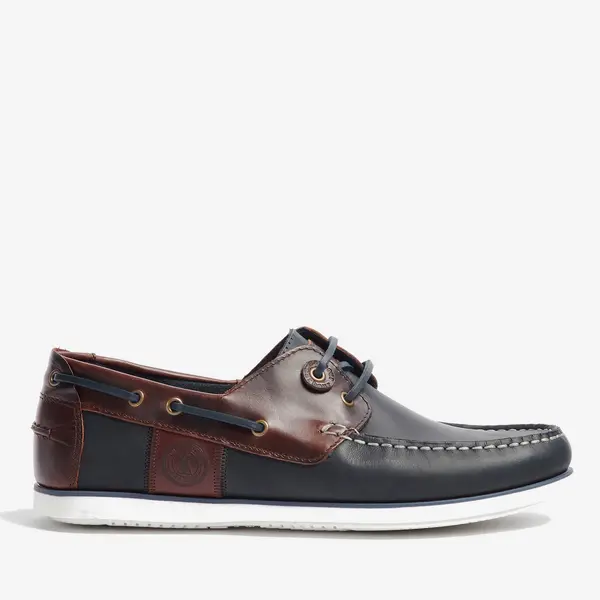 Image of Barbour Mens Wake Leather Boat Shoes - UK 8