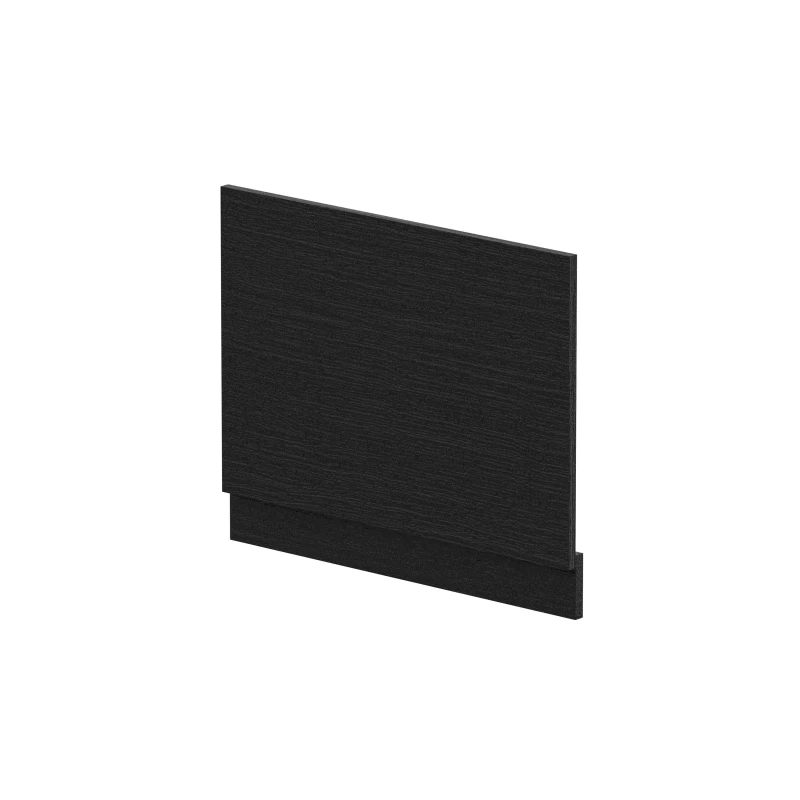 Image of Balterley Bath MFC End Panel & Plinth - 700mm - Woodgrain Charcoal Black unisex