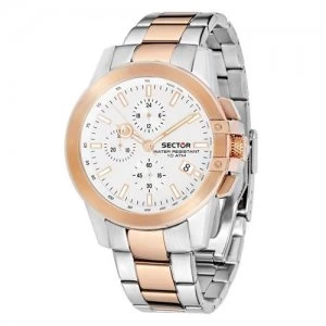 image of Sector No Limits Mens 480 SS IP Rose gold Two Tone Watch - R3273797001