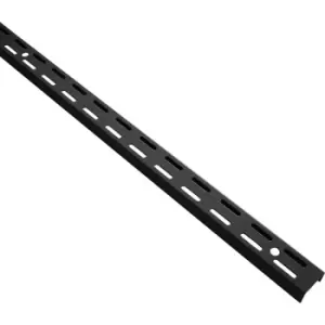 Image of Rothley Matt Twin Slot Shelving Upright 1000mm in Black Steel