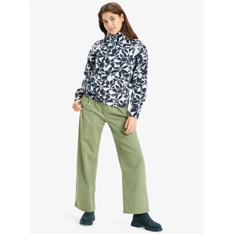 Image of Roxy Womens zip-neck fleece Roxy Live Out Loud Blanc Female S
