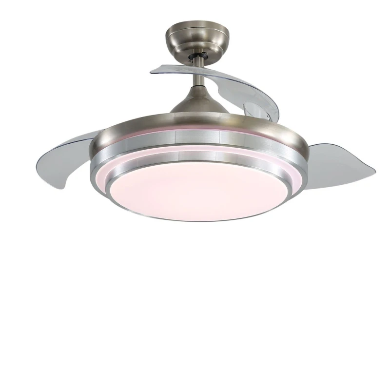 Image of Kabinet UK 3-Blade LED Ceiling Fan with Retractable Blades Silver unisex One size