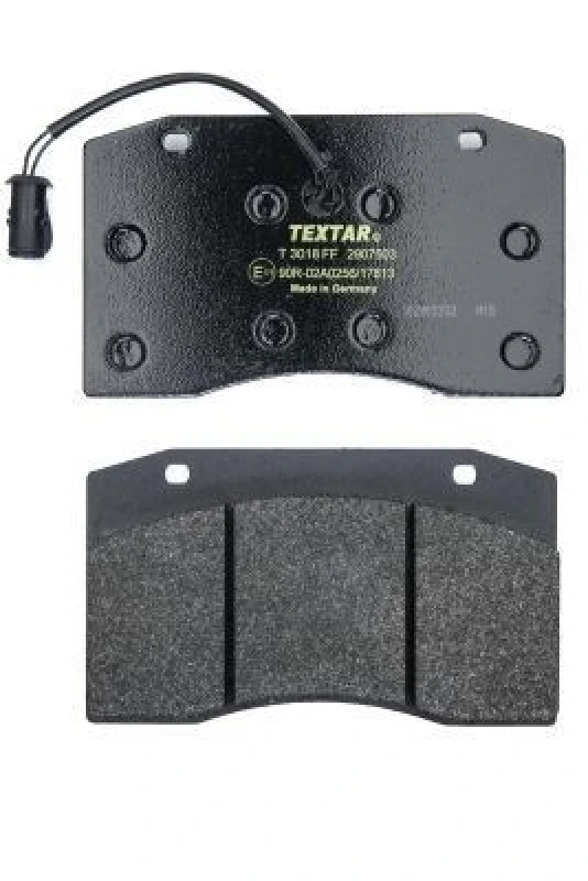 Image of TEXTAR 2907503 Brake pad set with integrated wear warning contact, without accessories Brake Pad Set,disc brake (402)