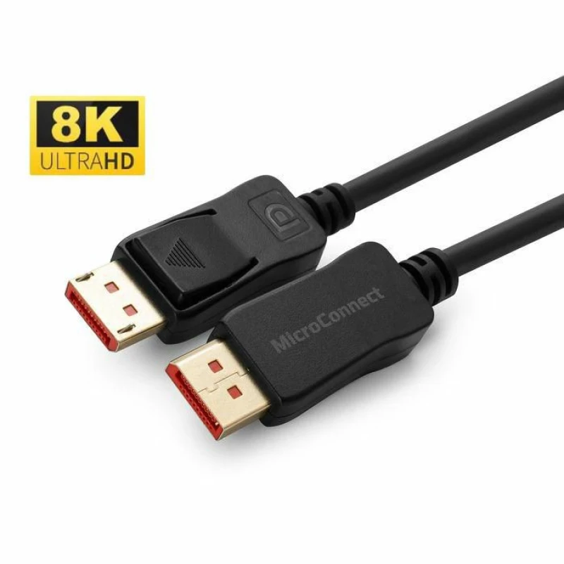 Image of Microconnect MC-DP-MMG-050V1.4 DisplayPort cable 0.5 m Black