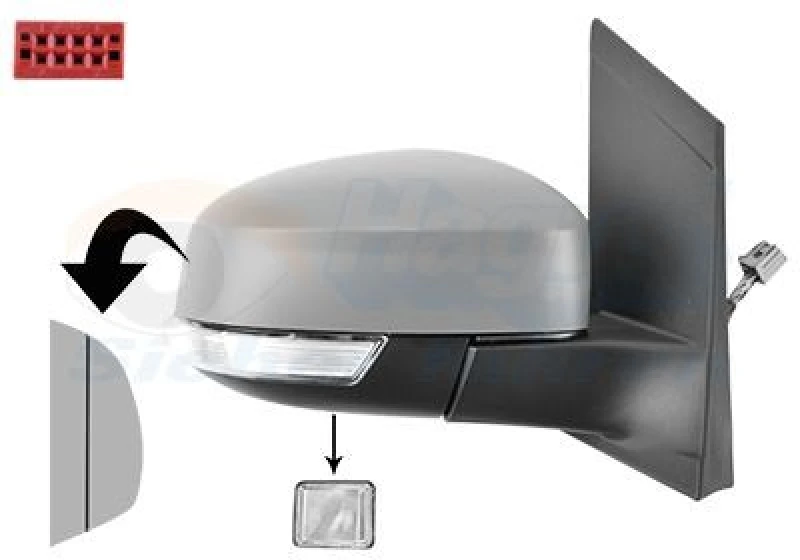 Image of VAN WEZEL Wing mirror VAN WEZEL 1866828