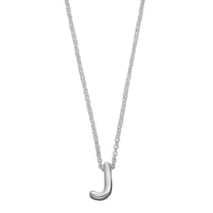 image of Sterling Silver Alphabet Letter J Necklace