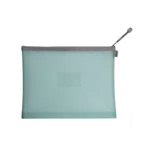 Image of Snokpake EVA Mesh High Capacity Zippa Bag Foolscap Pastel Blue Pack of