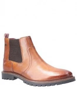 Image of Base London Wilkes Washed Leather Boot, Tan, Size 9, Men