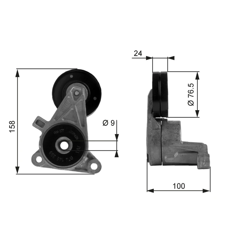 Image of GATES Tensioner pulley GATES T38437