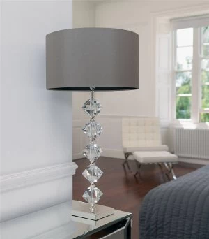 Image of 1 Light Table Lamp Crystal with Shade, B22