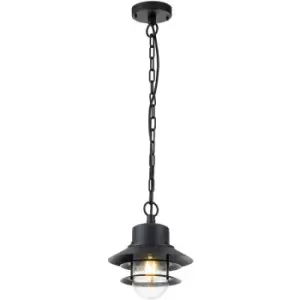 Image of Elstead Copenhagen Outdoor Dome Wall Lamp Black, IP44