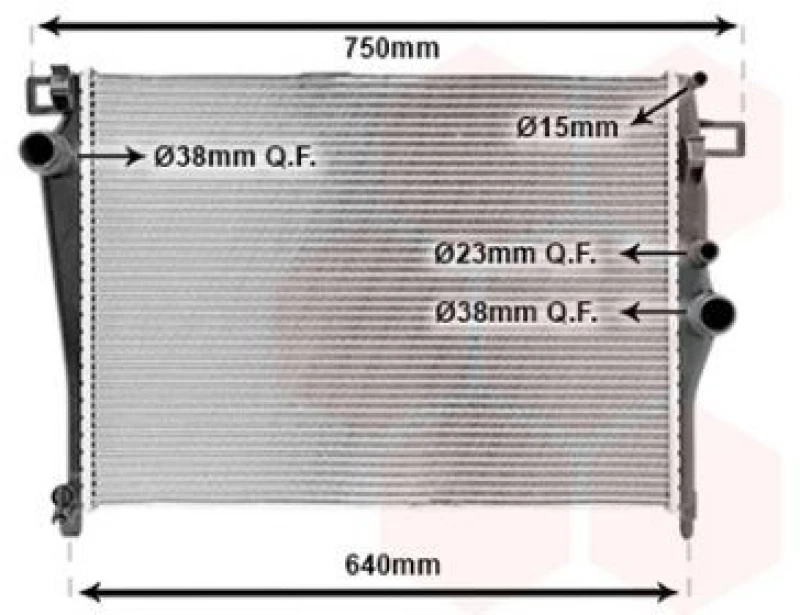 Image of VAN WEZEL Engine radiator VAN WEZEL 30002703