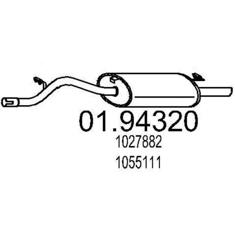 Image of MTS 01.94320 Rear silencer End Silencer (3437)