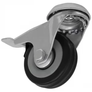 image of Sealey SCW150SBL Castor Wheel Bolt Hole Swivel with Brake Ø50mm