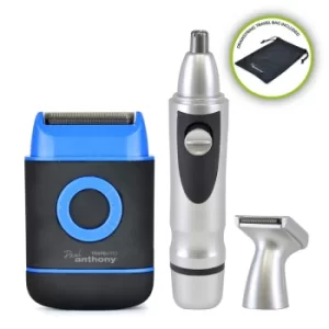 Image of Paul Anthony "TravelPro" Mens Travel Shaver & Groomer Kit