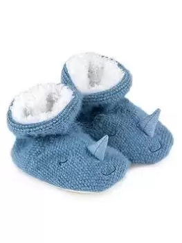 image of TOTES Babies Narwhal Booties - Blue Size 12-18 Months