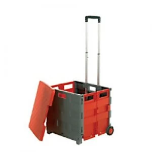 image of PROPLAZ Trolley Grey & Red 2 Castors Lifting Capacity: 35kg mm x 990mm x 460