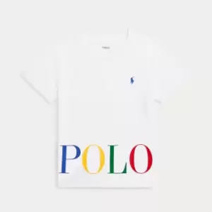 Image of Ralph Lauren Boys Short Sleeve Multi Logo T-Shirt - White - 14-16 Years