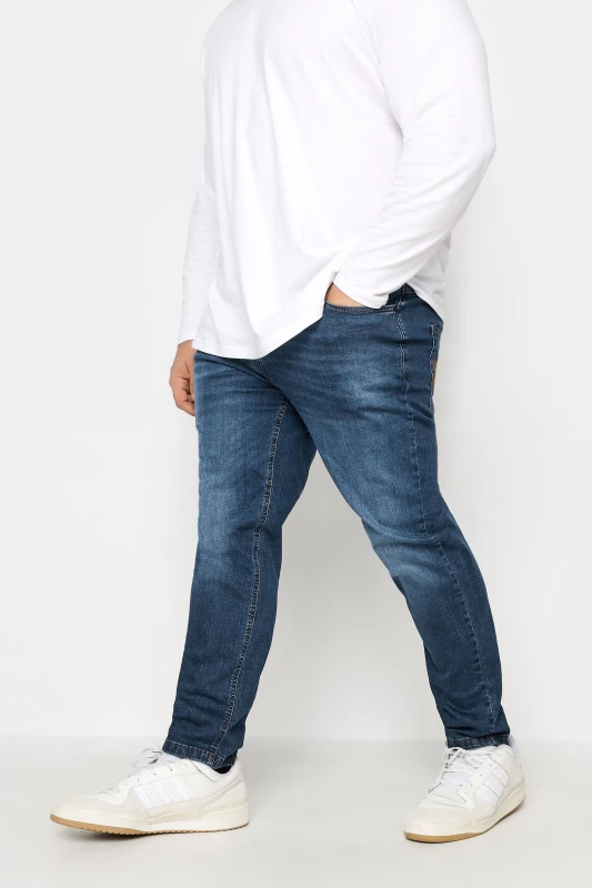 Image of BadRhino Mid Rinse Stretch Jeans Blue