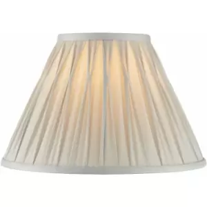 image of Loops - Tapered Cylinder Lamp Shade - Silver Silk - 60W E27 or B22 gls - e10068