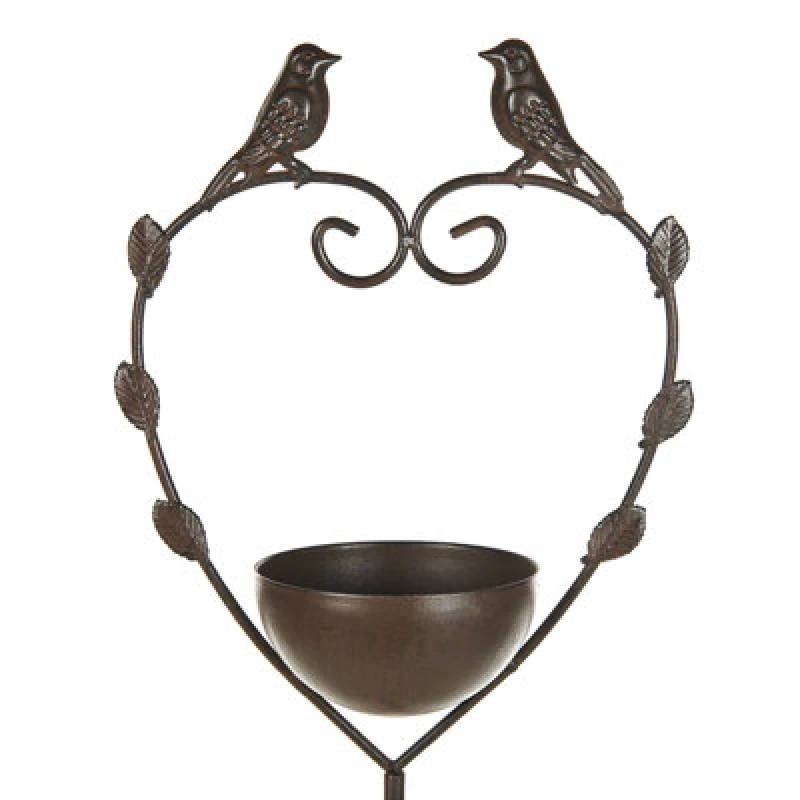 Image of Beliani Bird Bath Sparrow Brown