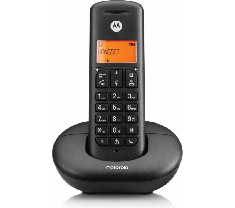 Image of MOTOROLA E201 Cordless Phone - Black 5055374716946