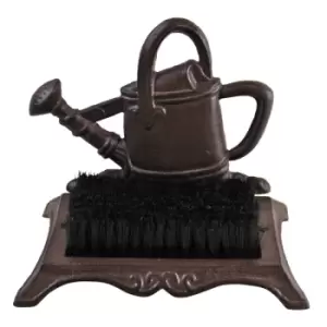 image of Cast Iron Garden Boot Brush Watering Can Design