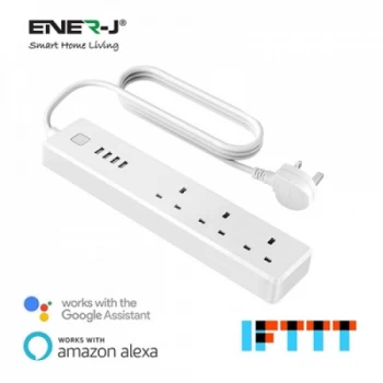 image of Ener-J WiFi Power Extension Lead 1.8metre With 3 AC Ports And Surge