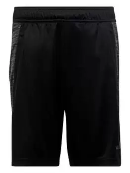Image of adidas Training Aeroready Heather Shorts, Black/Grey, Size 11-12 Years