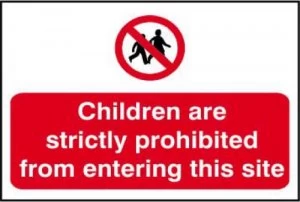 Image of Children Are Strictly Prohibited From Entering This Site - PVC