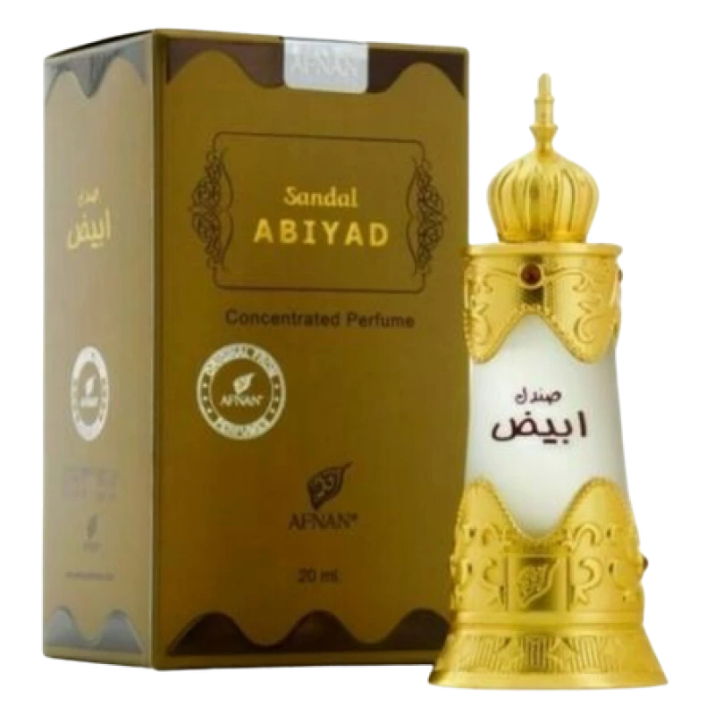 Image of Afnan Unisex Sandal Abiyad Perfume Oil a 20 ml AFNAN-001874