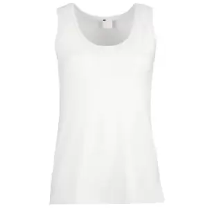 Image of Womens/Ladies Value Fitted Sleeveless Vest (XX Large) (Snow)