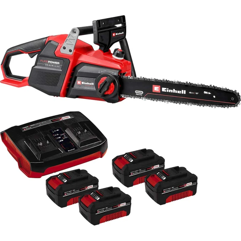 Image of Einhell Professional GP-LC 36/40 Li BL 36v Cordless Brushless Chainsaw 400mm GP-LC 36/40 Li BL Batteries: 4 x 4ah Li-ion