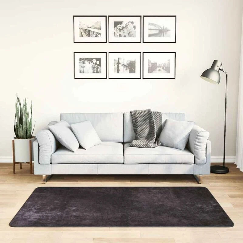 Image of VIDAXL Rug Washable 80x150cm Anthracite Anti Slip Vidaxl 8720286653869