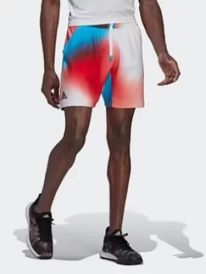 Image of adidas Melbourne Tennis Ergo Printed 7-Inch Shorts, White Size XS Men