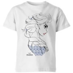 Image of Disney Frozen Elsa Sketch Strong Kids T-Shirt - White - 11-12 Years