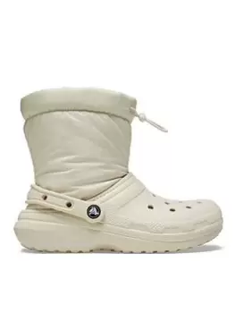 image of Crocs Crocs Lined Neo Puff Boots, Beige, Size 7, Women