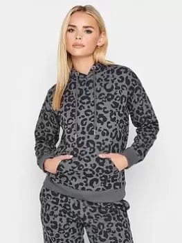 image of PixieGirl Petite Leopard Print Hoody - Grey, Size 12, Women