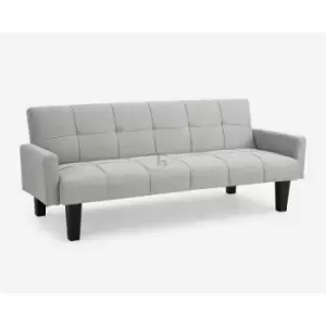 Image of Levine Light Grey Fabric 3 Seater Sofabed