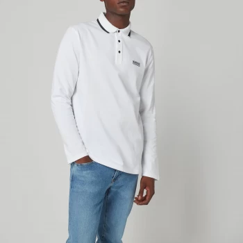 image of Barbour International Mens Axle Long Sleeve Polo Shirt - White - M