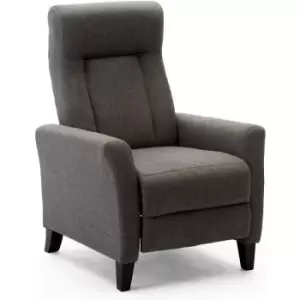 Image of More4homes - eppleworth Linen fabric pushback recliner armchair sofa cinema recliner chair (Grey) - Grey