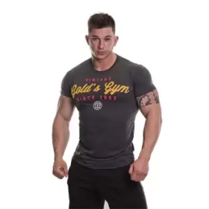 image of Golds Gym Printed T Shirt Mens - Black