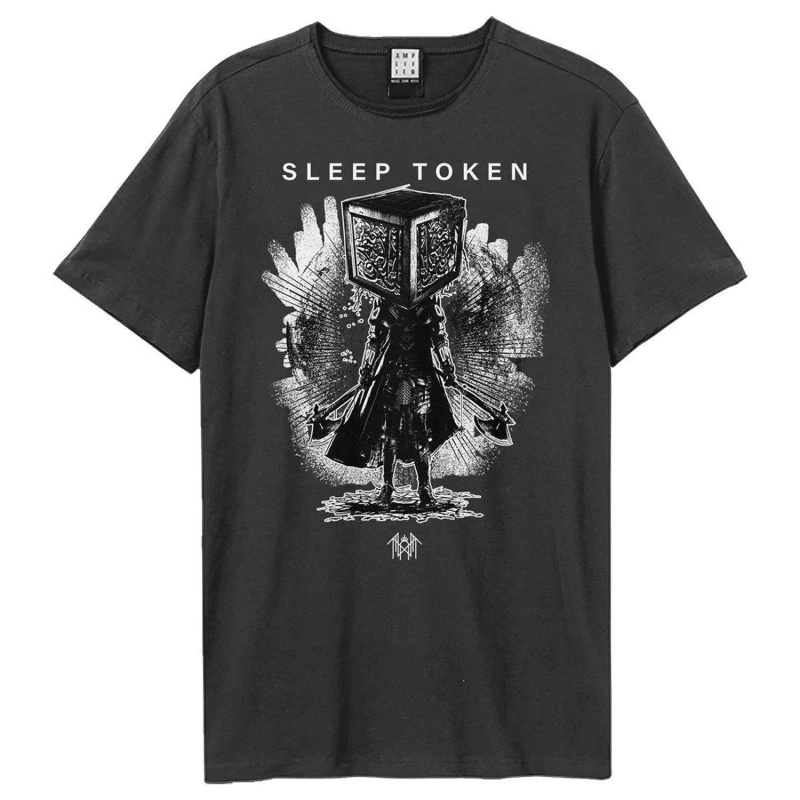Image of Amplified Mens Axe Samarui Sleep Token T-Shirt in Charcoal Size: Large Charcoal Male L