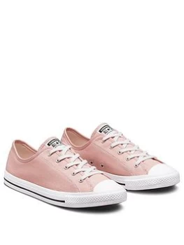 Image of Converse Chuck Taylor All Star Dainty Canvas Plimsolls - Pink, Size 3, Women