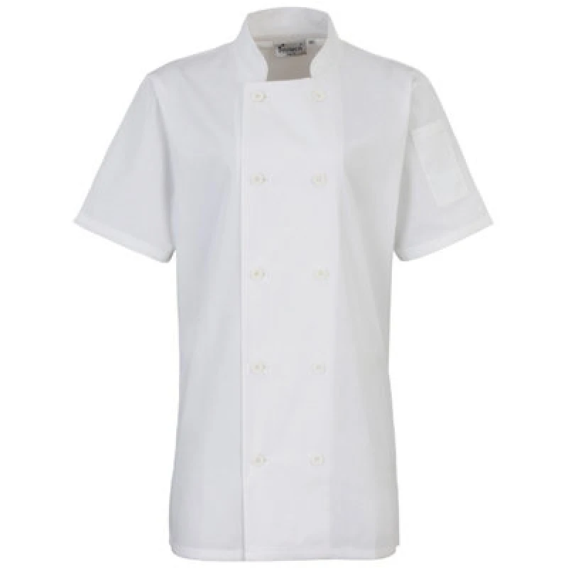 Image of Premier Premier Men Short Sleeve Chefs Jacket Chefswear in White Size: 2X-large White XXL Male 5054171896349
