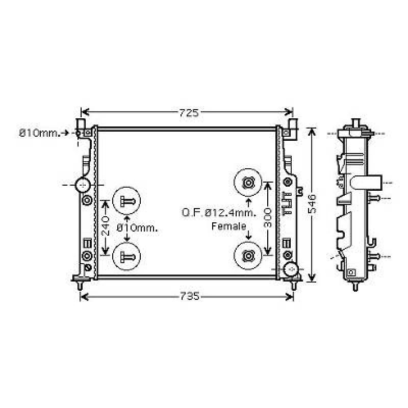 Image of Engine radiator DIEDERICHS DCM2418