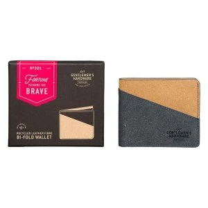Image of Gentlemens Hardware Bi-Fold Wallet Recycled Leather - Black/Tan