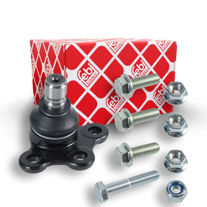 Image of FEBI BILSTEIN 28600 Ball joint OE Turbo NEW, Front Axle Right, with nuts, with bolts/screws Support-/Steering Link (2462)